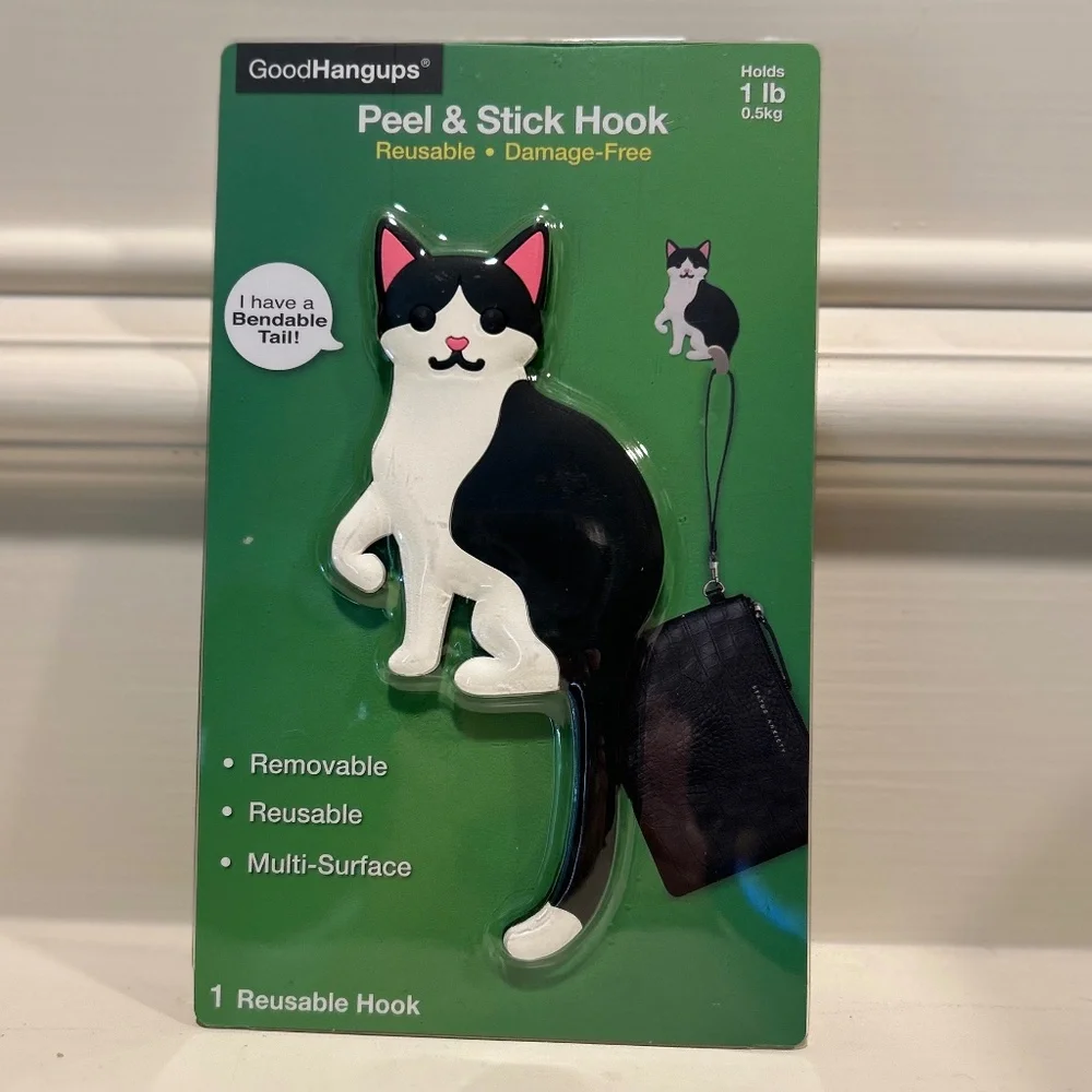 Good Hangups Peel and Stick Reusable Hooks - Cats
